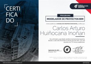 CERTIFICADO MODELADOR DE PROYECTOS BIM - ECD